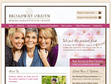 Tablet Screenshot of broadwayobgynri.com